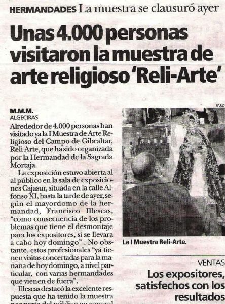 UNAS 4.000 PERSONAS VISITARON LA MUESTRA DE ARTE RELIGIOSO RELI-ARTE