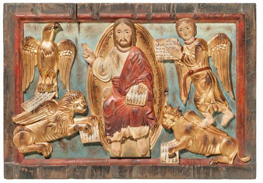 ART.5068 RELIEVE ROMANICO JESUS EVANGELISTAS MOD.BL